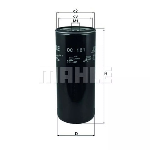 Filter OC121 - Mahle - Oil