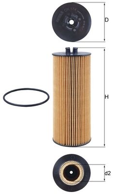 Filter OX174 - Mahle - Oil